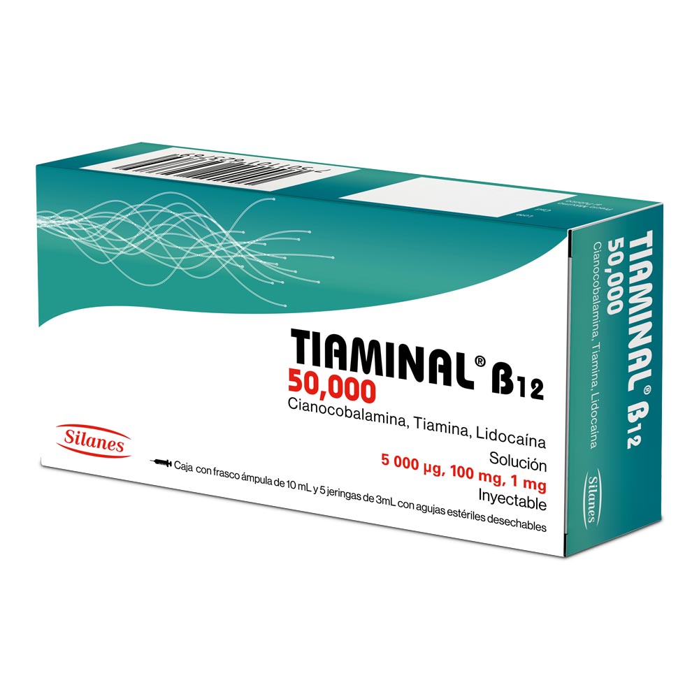 TIAMINALB12 50,000 CJA FCO AMP 1OML C/5JERINGAS 3ML