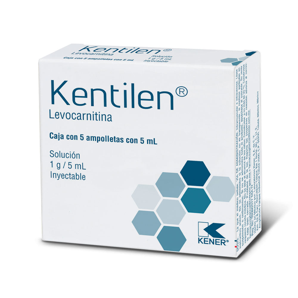 LEVOCARNITINA KENTILEN 1G/5ML SOL INY 5AMP