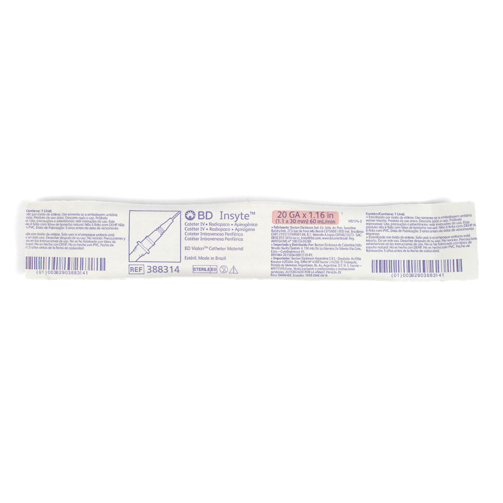 CATÉTER INTRAVENOSO PERIFÉRICO 20G