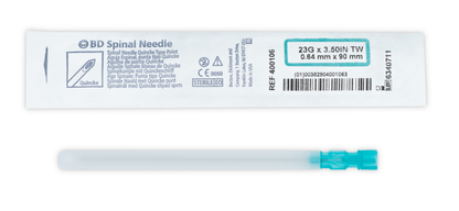 AGUJA ESPINAL QUINCKE 23G X 3 1/2 BD