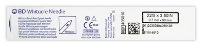 AGUJA ESPINAL WHITACRE 22G X 3 1/2  BD
