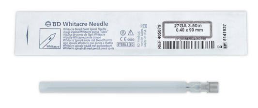 AGUJA ESPINAL WHITACRE 27G X 3 1/2 BD