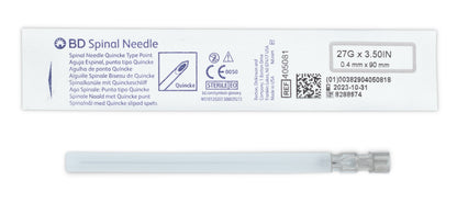 AGUJA ESPINAL QUINCKE 27G X 3 1/2 BD