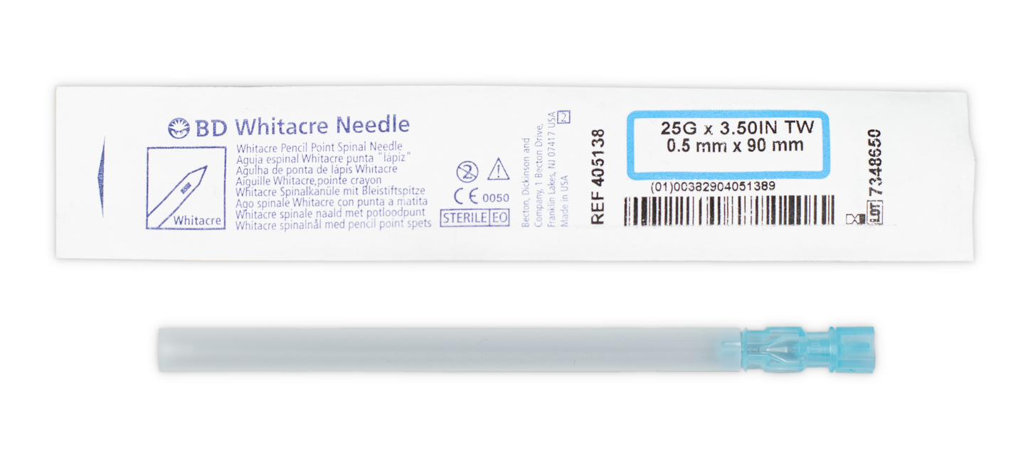 AGUJA ESPINAL WHITACRE 25G X 3 1/2 BD