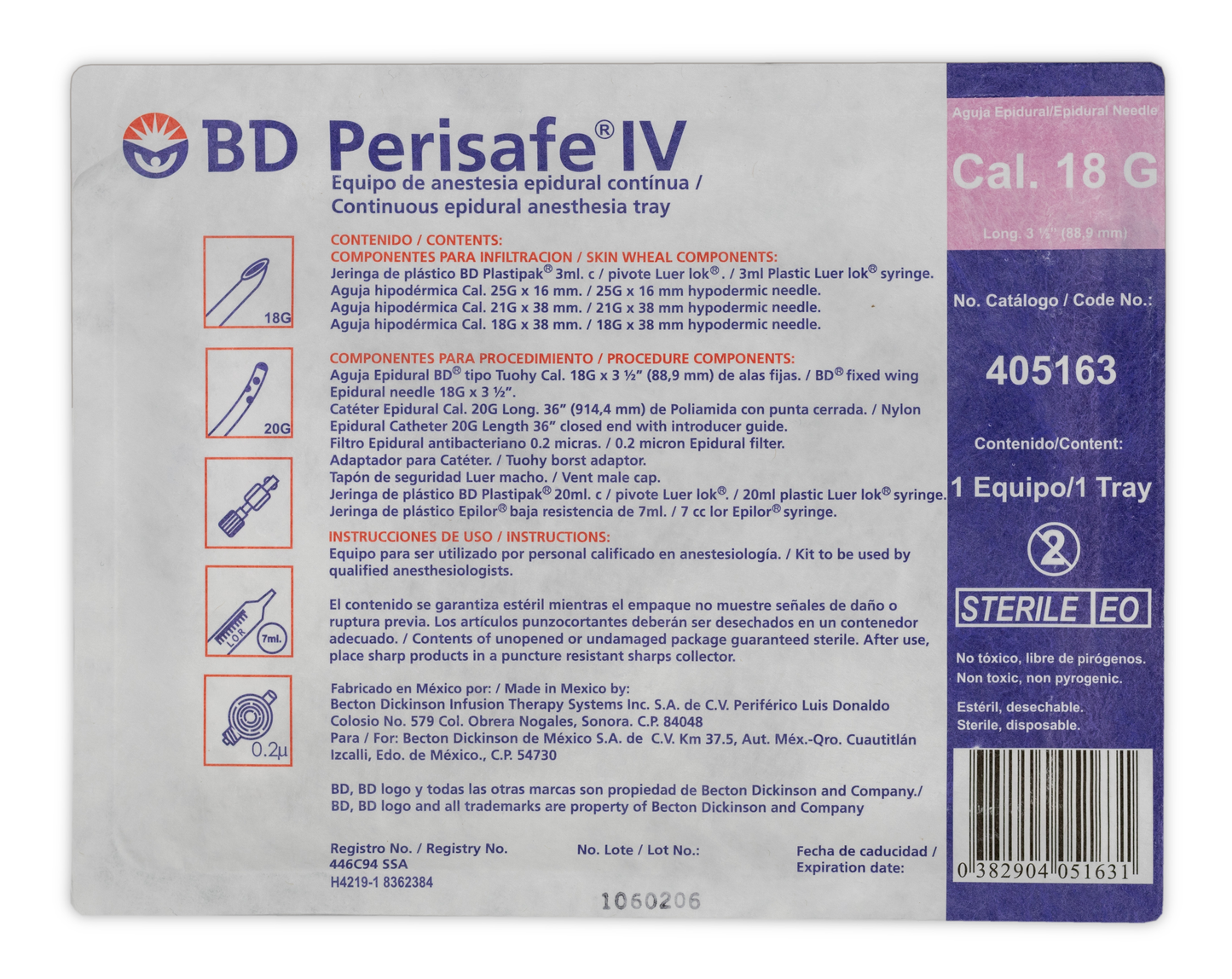 EQUIPO BLOQUEO 18 PERISAFE IV BD