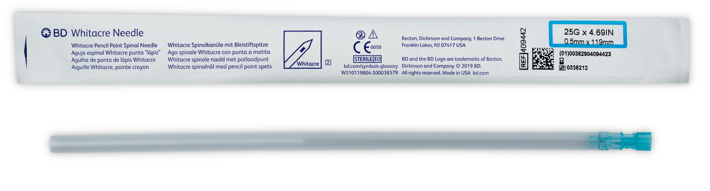 AGUJA ESPINAL WHITACRE 25G X 4 11/16 BD
