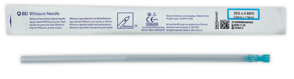 AGUJA ESPINAL WHITACRE 25G X 4 11/16 BD