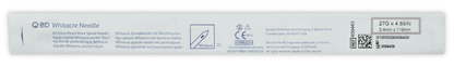 AGUJA ESPINAL WHITACRE 27G X 4  11/16 BD