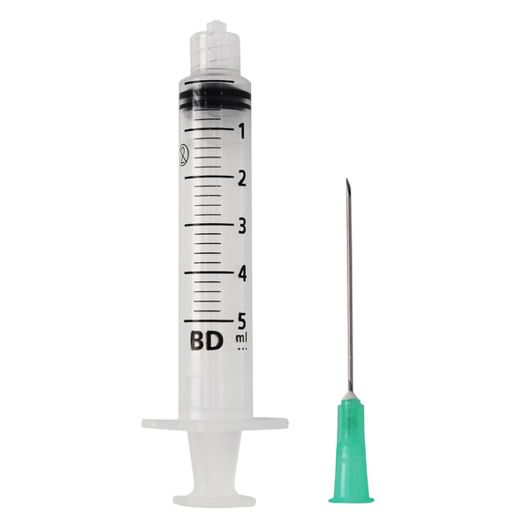 JERINGA 5ML C/AGUJA 21G X 40MM BD C/100