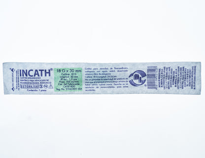 CATETER P/VENOCLISIS RADIOPACO C/AGUJA DLP 18GX30MM C/50