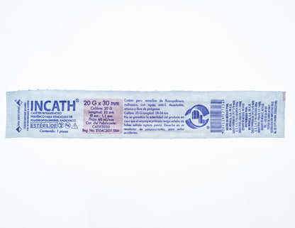 CATETER P/VENOCLISIS RADIOPACO C/AGUJA DLP 20GX30MM C/50
