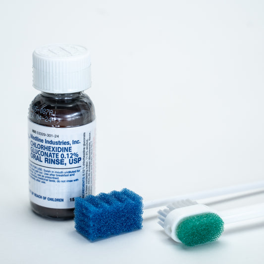 KIT DE LIMPIEZA DENTAL CON SUCCIÓN Y ENJUAGUE BUCAL CHG 0.12%