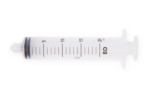 JERINGA 20ML S/AGUJA LUER-LOCK BD C/10