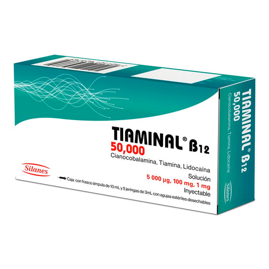 TIAMINALB12 50,000 CJA FCO AMP 1OML C/5JERINGAS 3ML