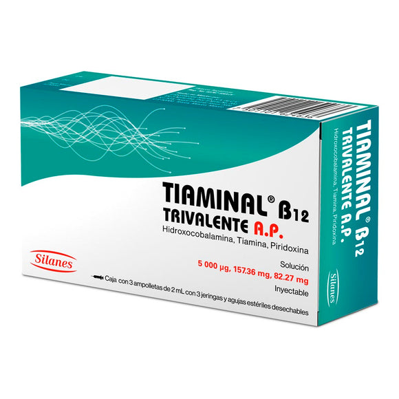 TIAMINAL B12 TRIV AP CJA 3AMP 2ML C/3 JERINGAS