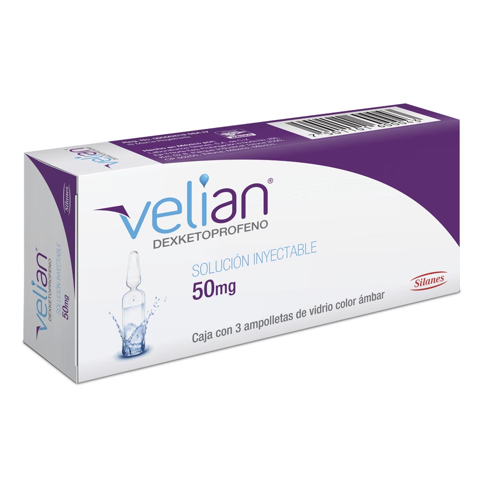 VELIAN 50MG SOL INY DEXKETOPROFENO C/3