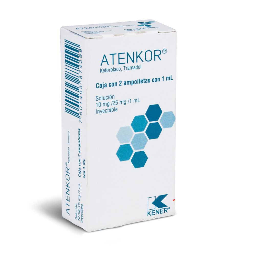 KETOROLACO ATENKOR 10MG/25MG/1ML 2AMP LGEN