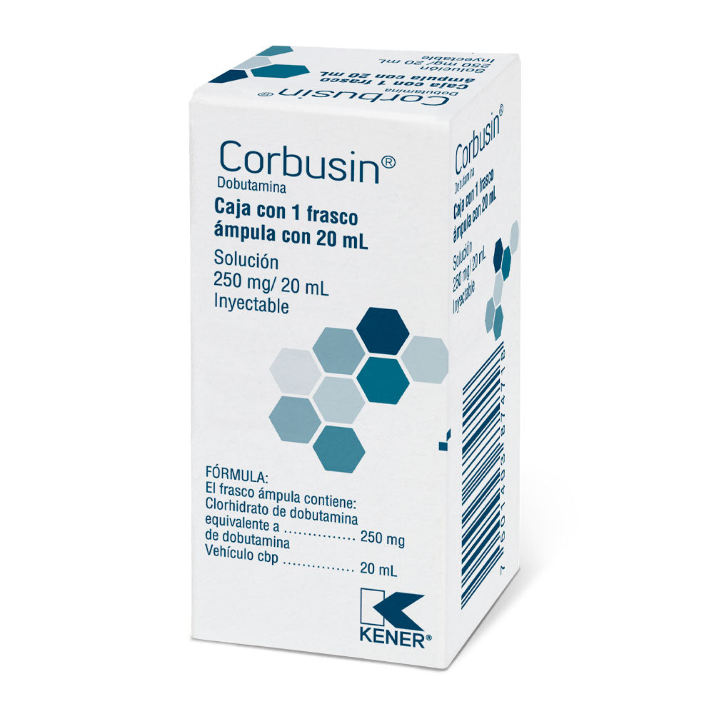 DOBUTAMINA CORBUSIN 250MG/20ML SOL INY GEN
