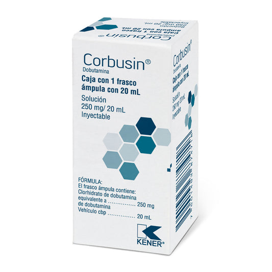 DOBUTAMINA CORBUSIN 250MG/20ML SOL INY GEN