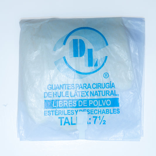 GUANTE P/CIRUGÍA DE LATÉX NATURAL DESECHABLE C/100