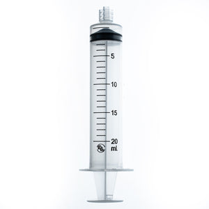 JERINGA DE PLÁSTICO ESTÉRIL/DESECHABLE PIVOTE LUER LOCK 20ML C/50