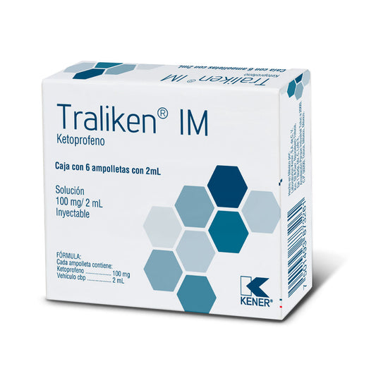 KETOPROFENO TRALIKEN IM 100MG/2ML 6 AMP LGEN